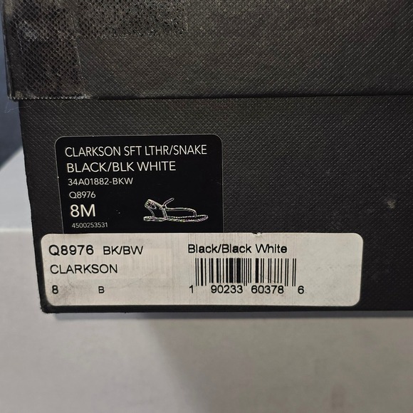 NWB Coach Clarkson Flat Strappy Thong Sandals in Black & White Buckle SZ 8 - Picture 8 of 9